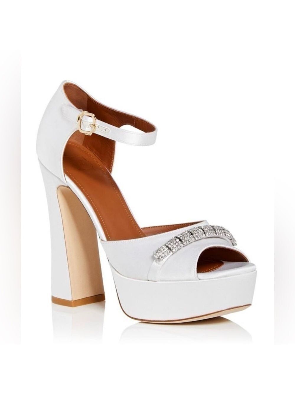 Malone Souliers Yurika Crystal Embellished High Heel Platform Sandals - NWT